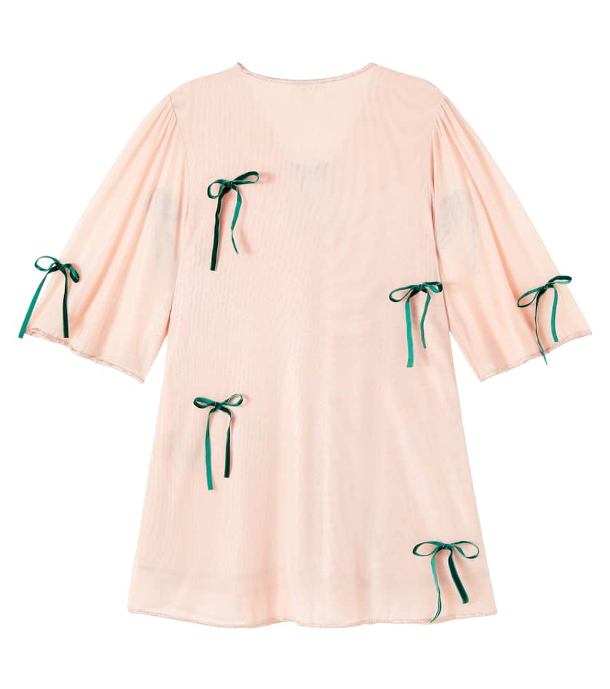 Oseree Oséree Kids Bow-detail Tulle Dress In Pink