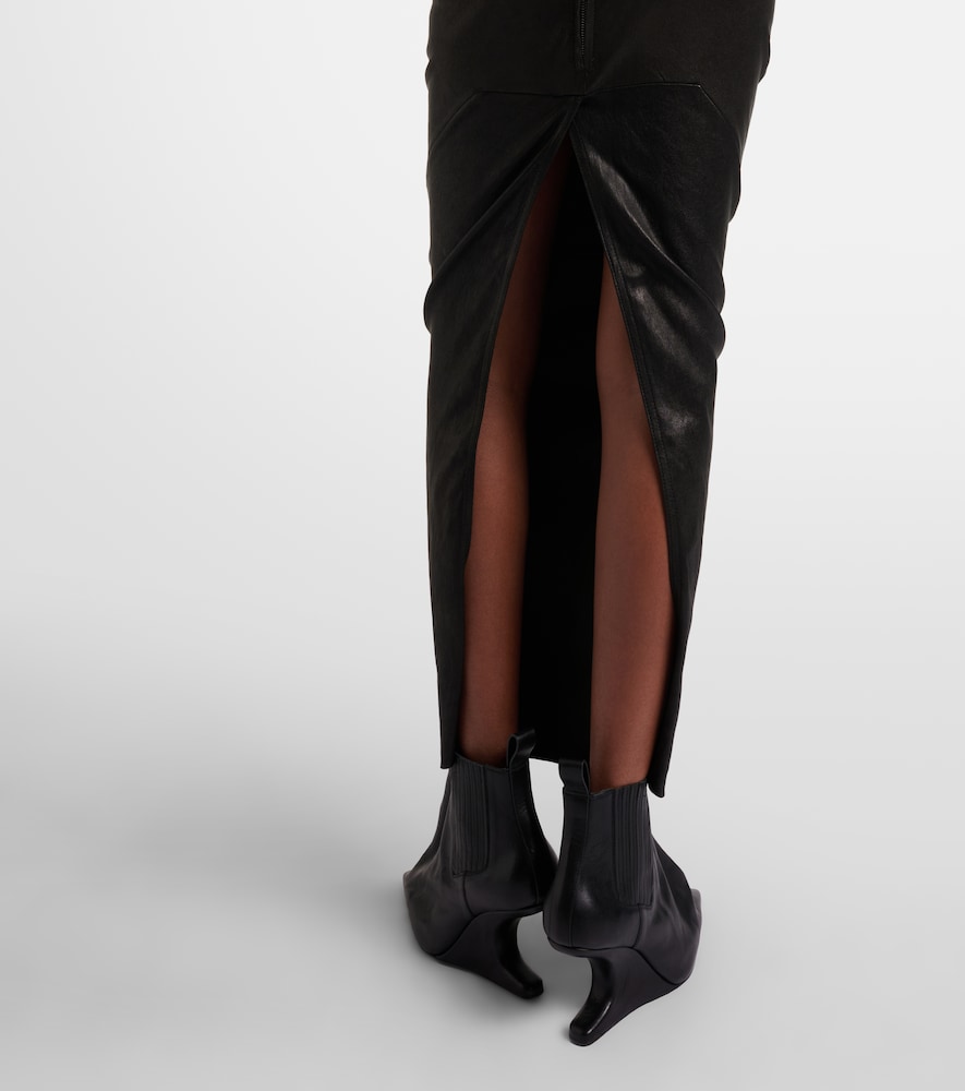  Rick Owens Rick Owens Maxirock Dirt Pillar Aus Leder 
