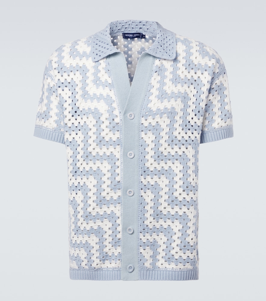 Frescobol Carioca Cardigan Pinto in crochet di cotone