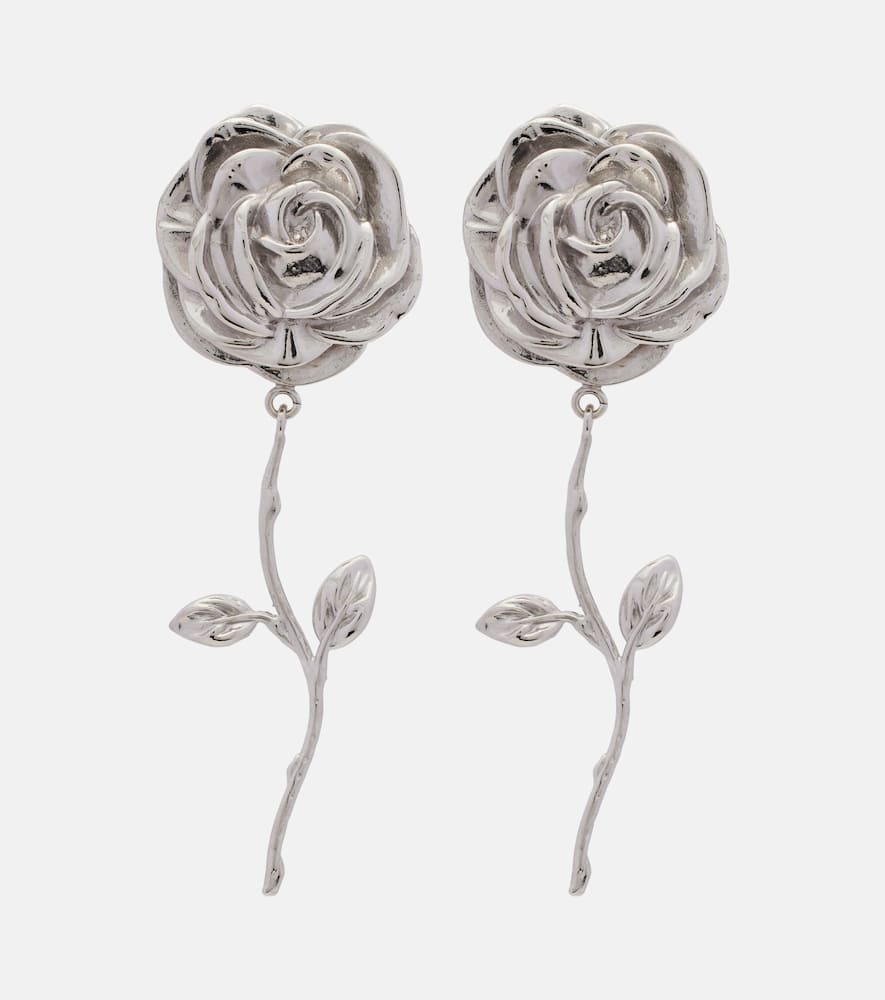 Orecchini pendenti con stampa floreale