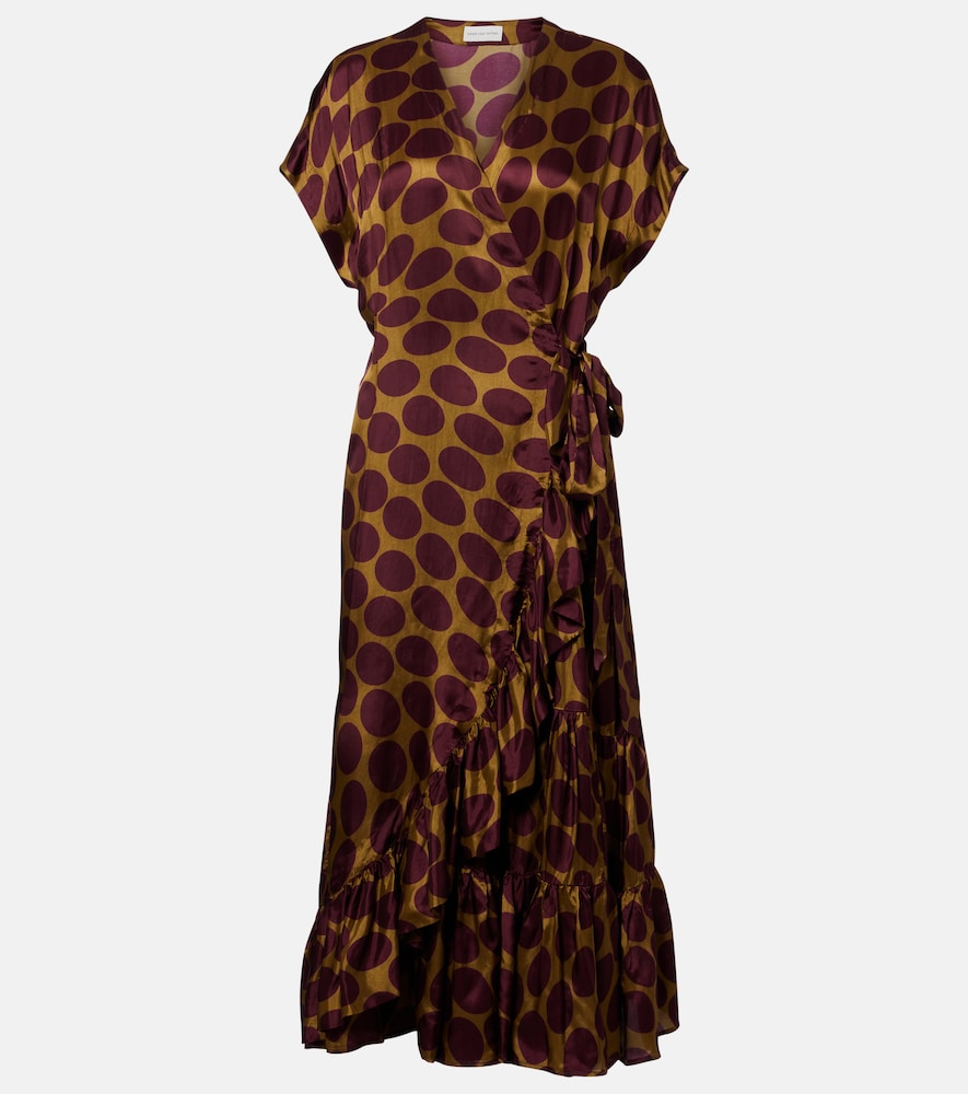 Dries Van Noten Polka-dot satin wrap dress | Thumbnail 7 Dries Van Noten Polka-dot satin wrap dress | Thumbnail 7