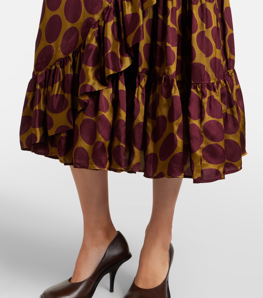  Dries Van Noten Dries Van Noten Wickelkleid Aus Satin Mit Polka-dots 