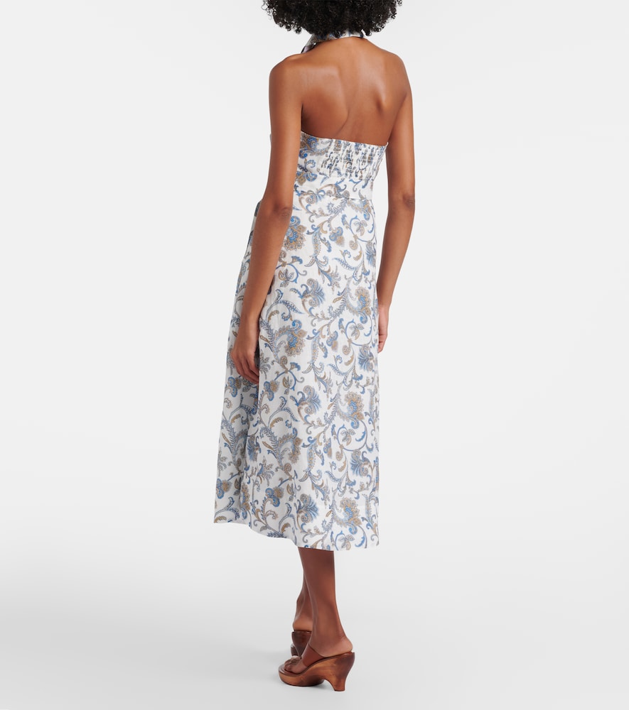  Veronica Beard Veronica Beard Midikleid Mackey Aus Ramie 