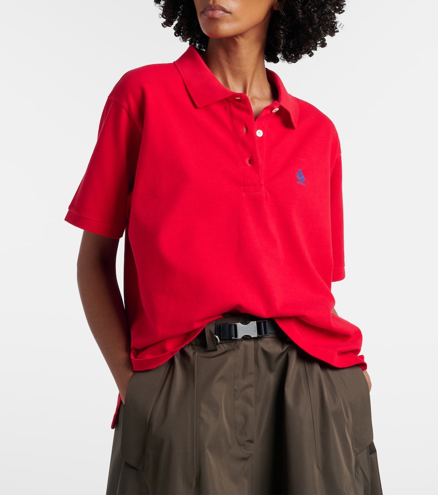 Prada Logo cotton piqué polo shirt