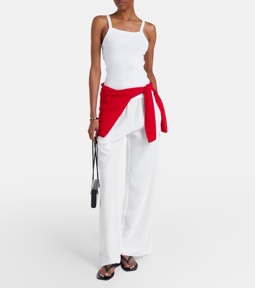 Leset Arielle crêpe wide-leg pants