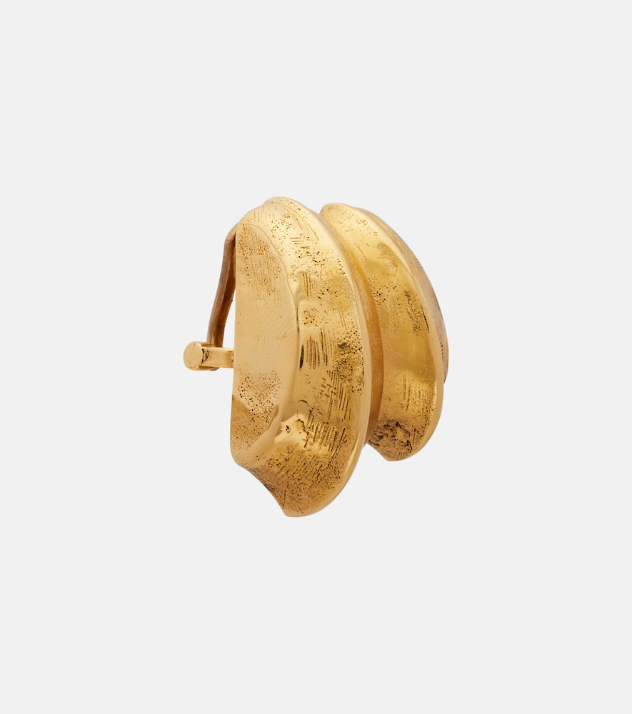  Saint Laurent Saint Laurent Pendientes De Clip Double Blade 