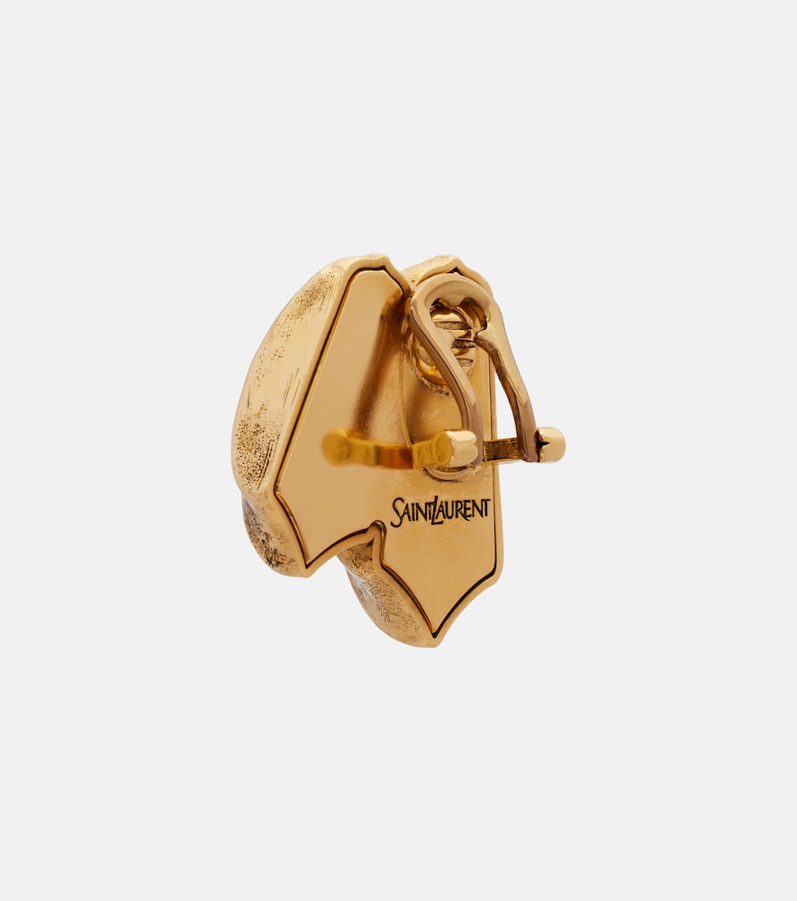  Saint Laurent Saint Laurent Pendientes De Clip Double Blade 