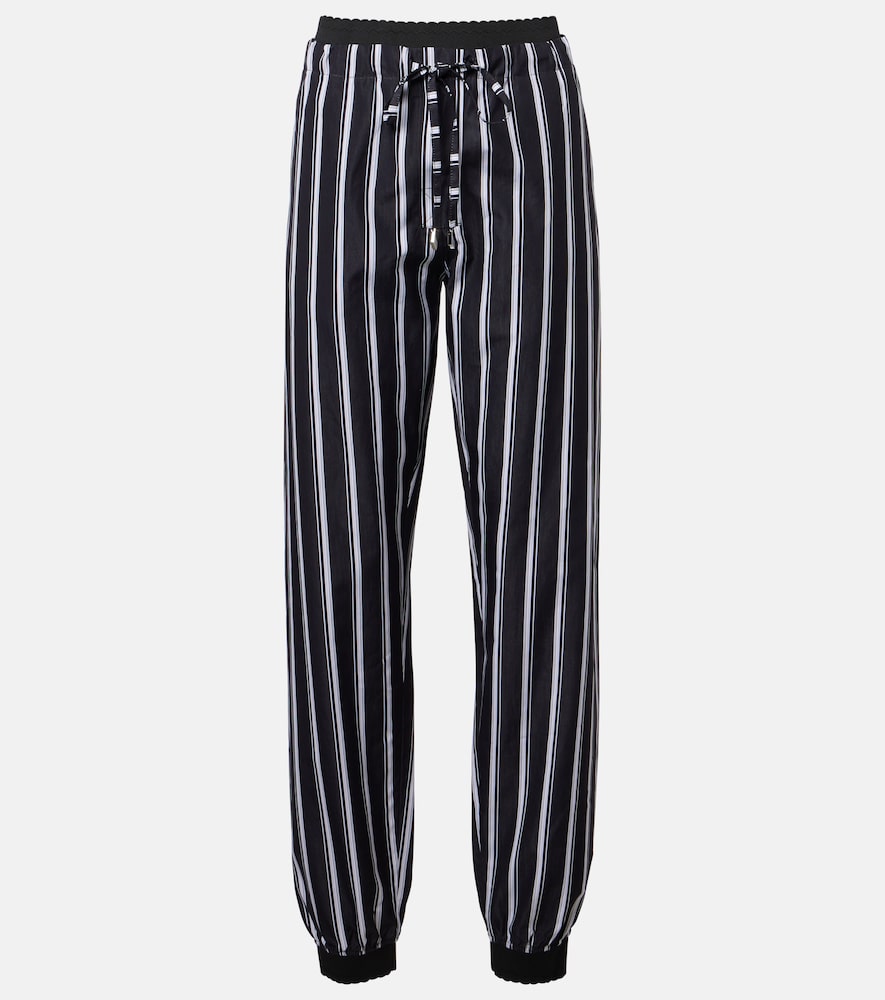 The Attico Women's Blue Striped Cotton Sweatpants UK Size 8 - Mytheresa