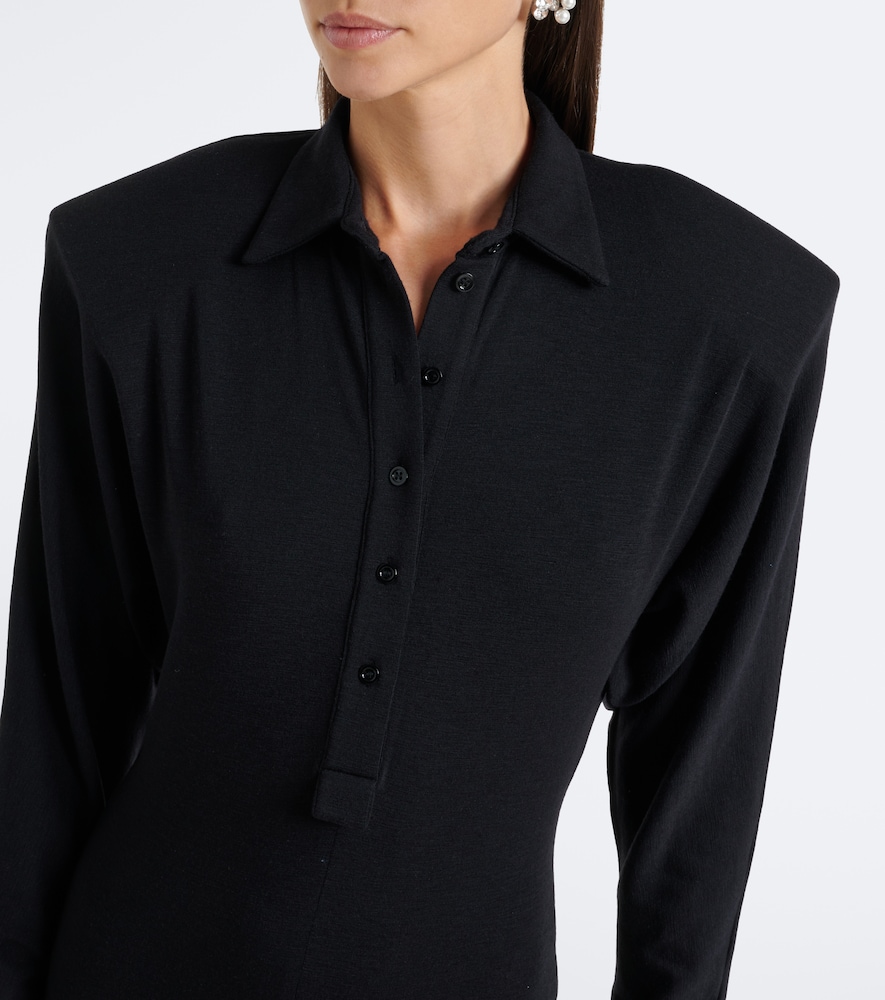Wool-Blend Polo Sweater