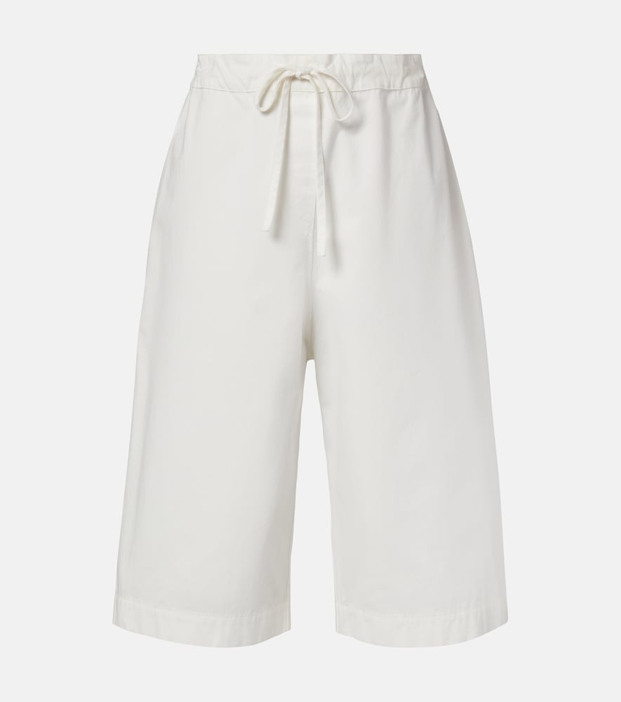 The Row Women's White Faldra Cotton Bermuda Shorts UK Size 10 - Mytheresa