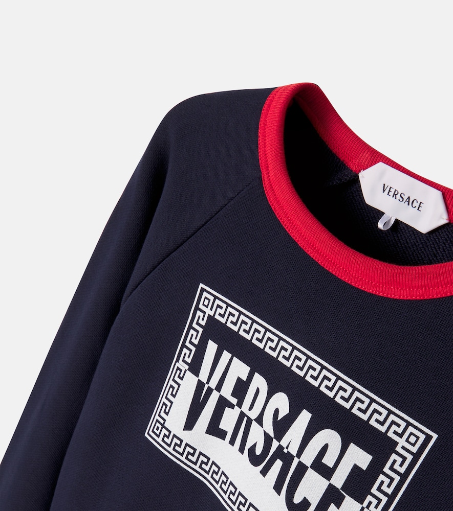  Versace Kids Versace Kids Logo Cotton Jersey Sweatshirt 