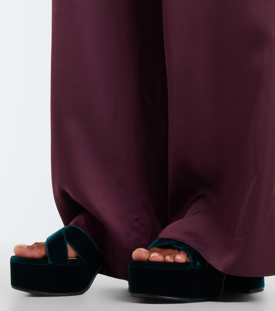 Velvet Platform Sandals