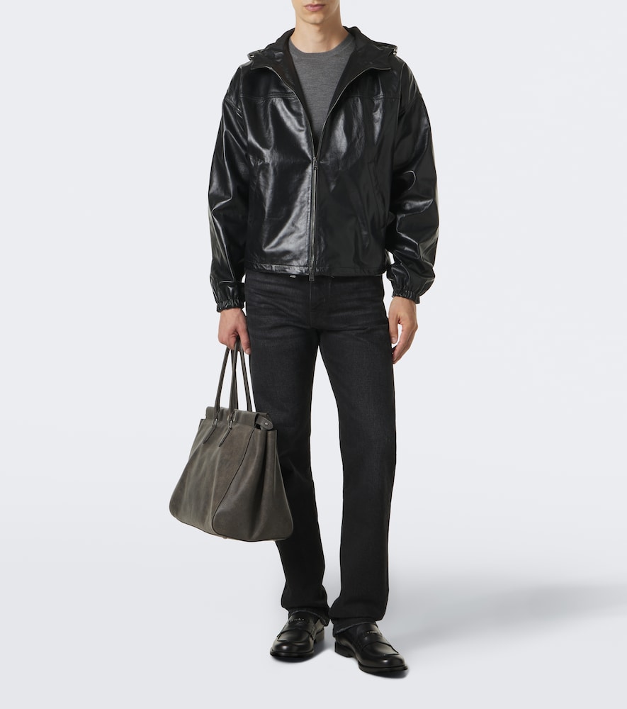 Leather Bomber Jacket