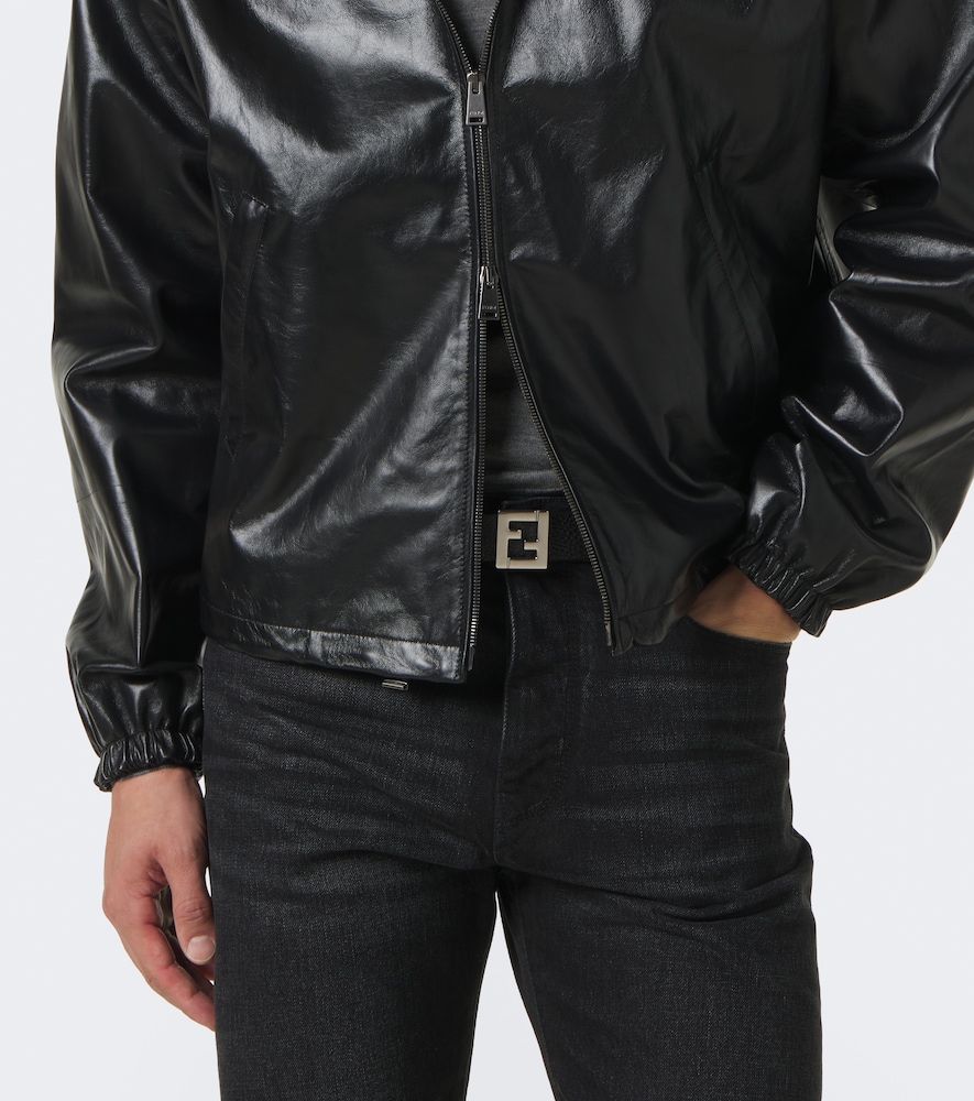 Leather Bomber Jacket