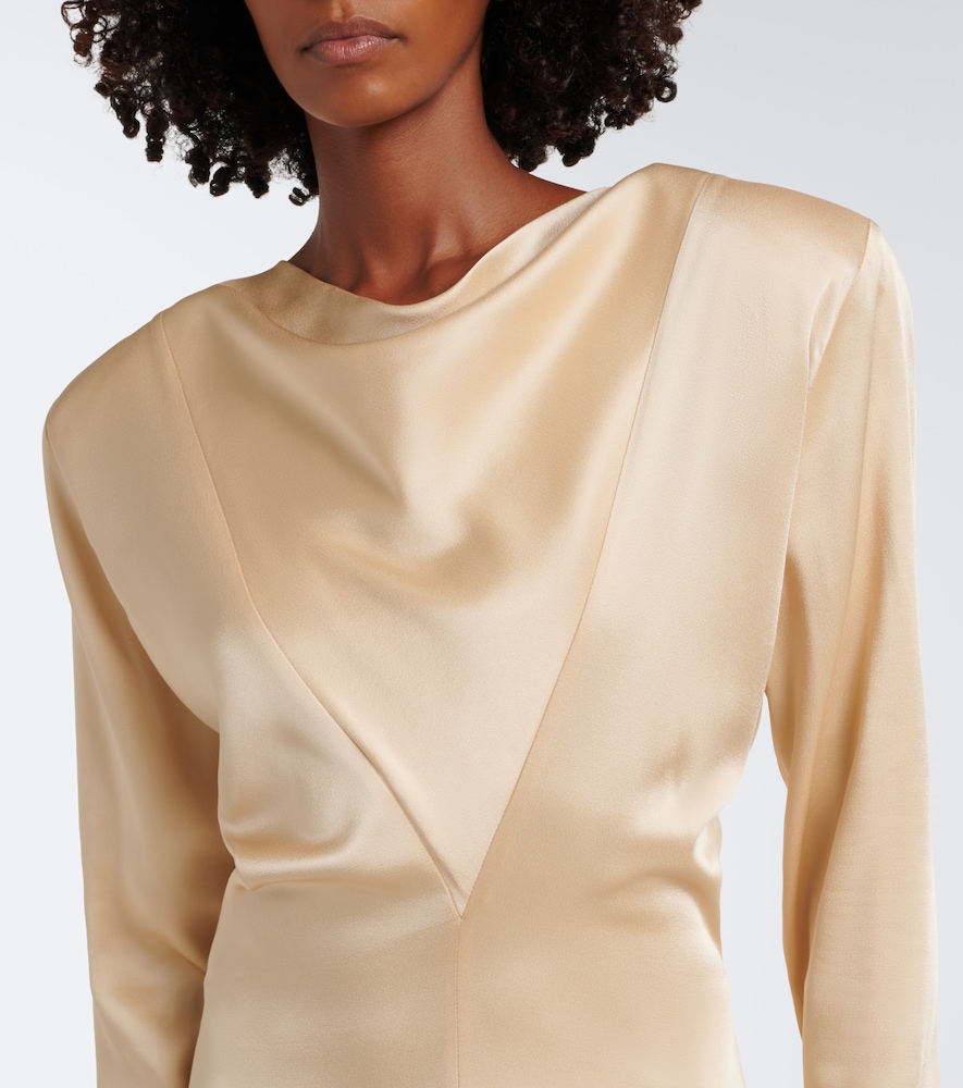 Draped Satin Gown