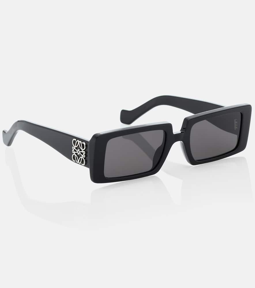Loewe Rectangular Acetate Sunglasses In Shiny Black