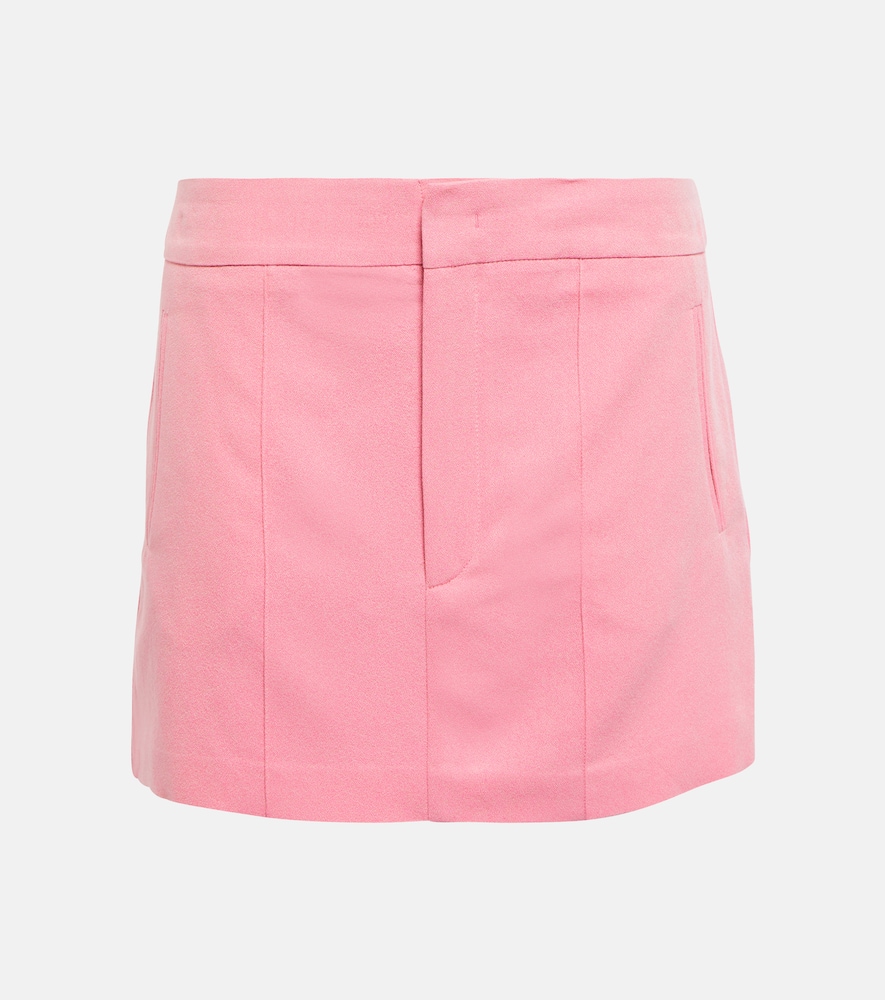 Isabel Marant Licoba Cotton & Viscose Mini Skirt In Pink