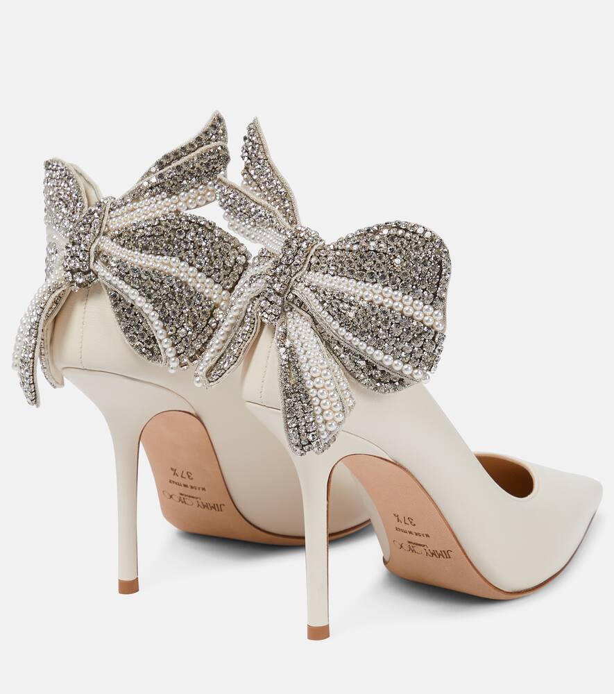 Jimmy Choo Love 100 Patent Leather Pumps In Latte Mix