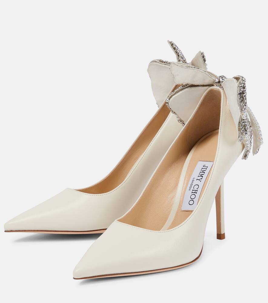 Jimmy Choo Love 100 Patent Leather Pumps In Latte Mix