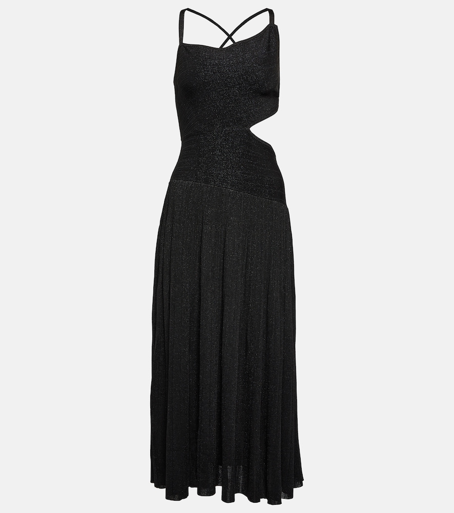 Zimmermann Women's Black One-Shoulder Knit Midi Dress UK Size 12 - Mytheresa