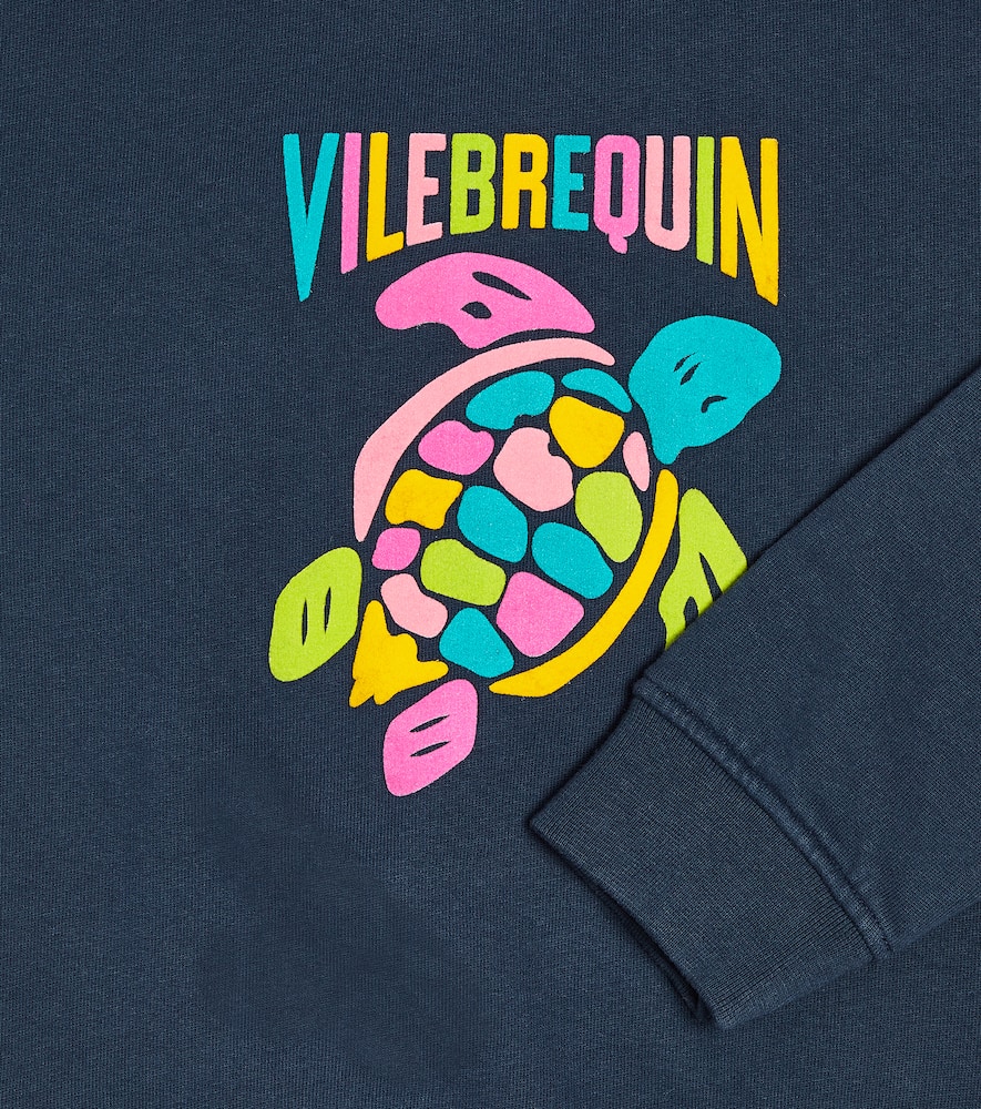 Shop Vilebrequin Logo Printed Cotton Jersey Sweatshirt In Multicoloured