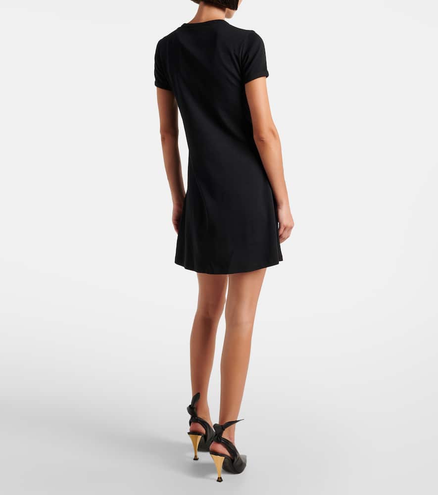 ワンピース COURREGES BLACK COTTON MINI DRESS COTTON MINI DRESS - courrèges