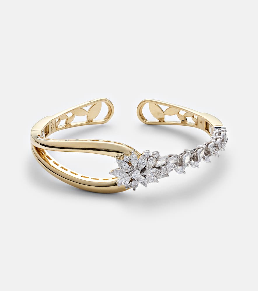 Yeprem Golden Strada 18kt gold bangle with diamonds