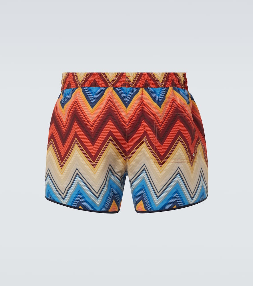 Missoni Swim Shorts With Macro Zigzag Print In Multicoloured