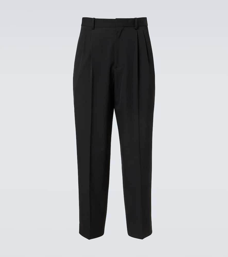 The Row Silas Wool Pleated Pants In Black