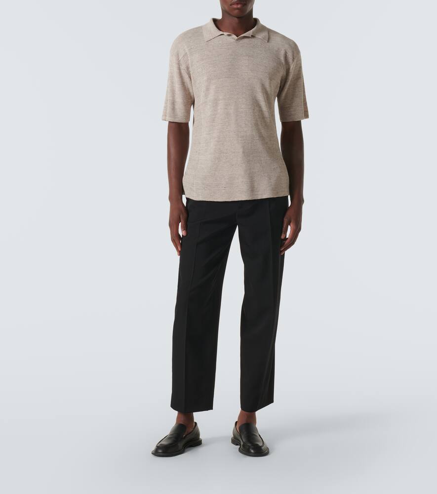 The Row Silas Wool Pleated Pants In Black