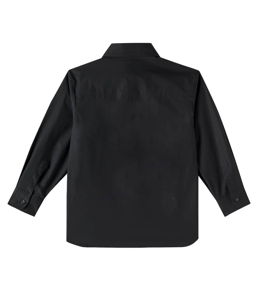 Balmain Dyed Cotton Shirt In Nero/nero