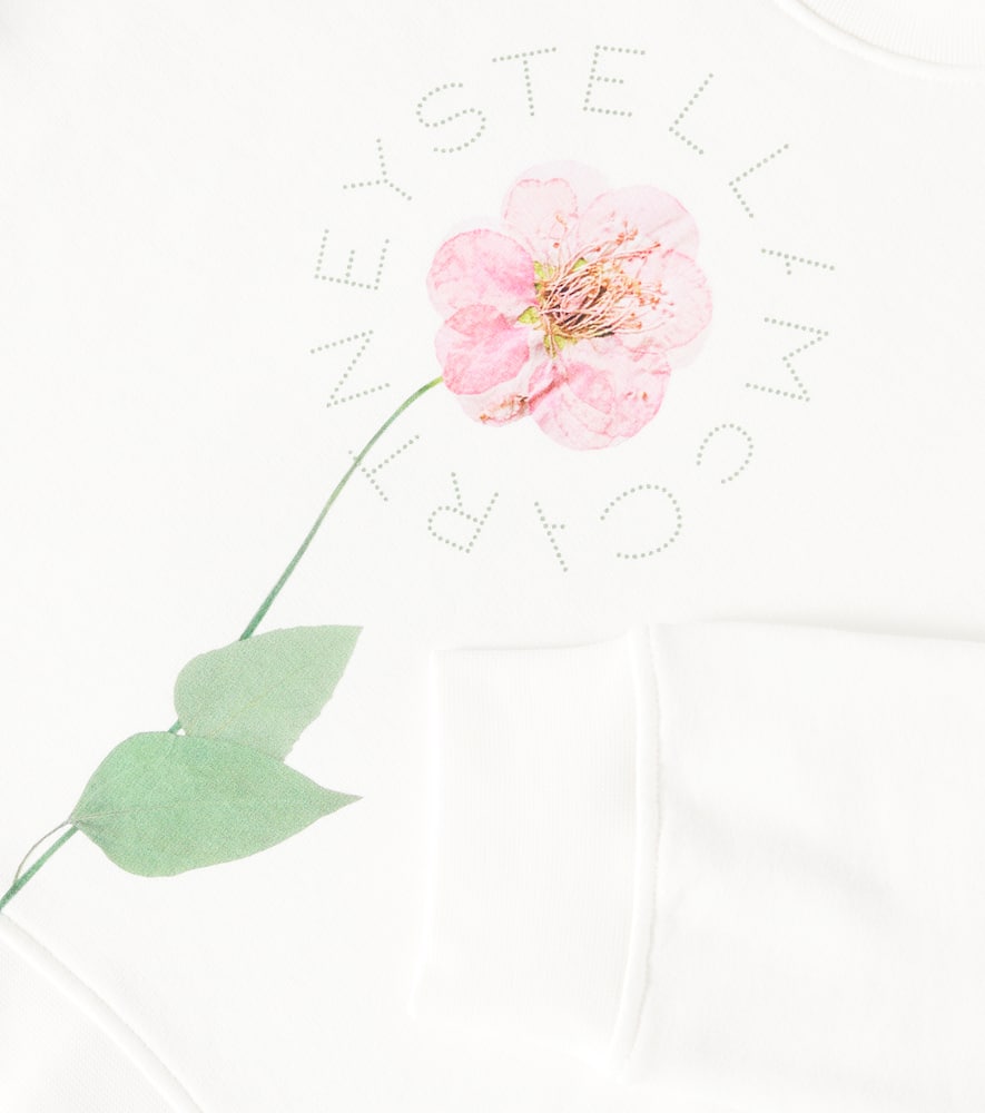 STELLA MCCARTNEY FLORAL COTTON JERSEY SWEATSHIRT