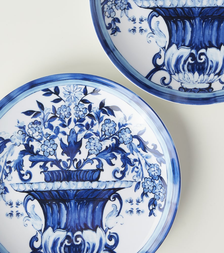  Dolce&gabbana Casa Dolce&gabbana Casa Set Blu Mediterraneo Aus Zwei Speisetellern 