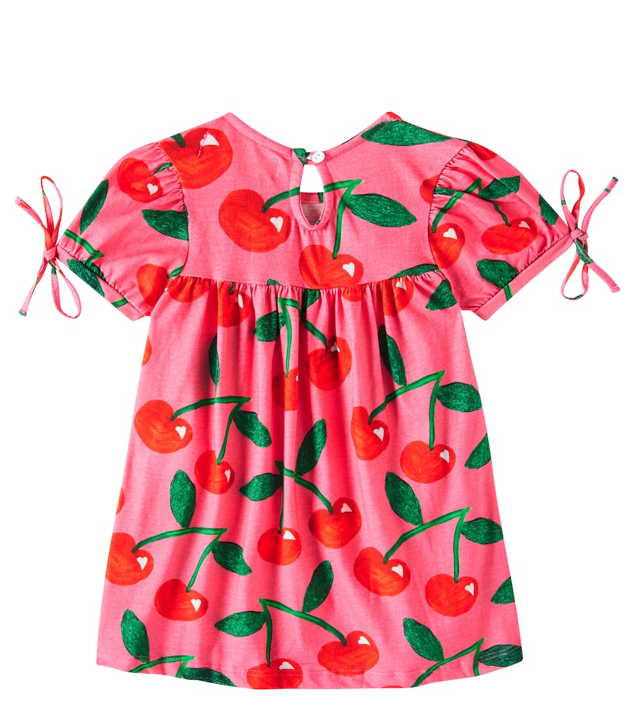 Fabula Baby Printed Cotton Dress And Headband Set In Multicolor