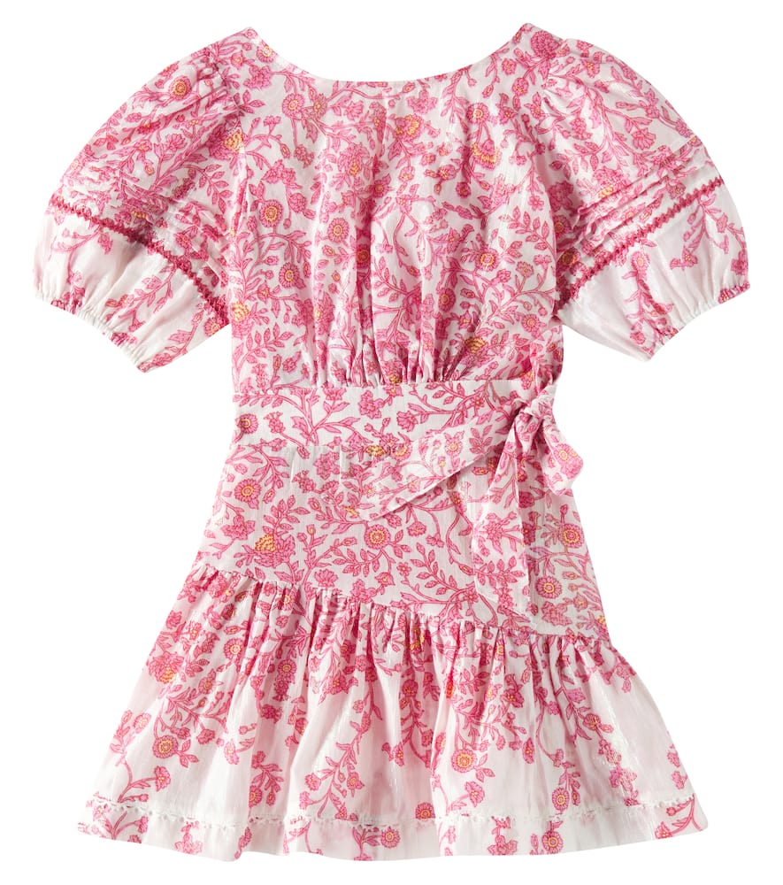 Poupette St Barth Kids Chantal cotton-blend lamé dress