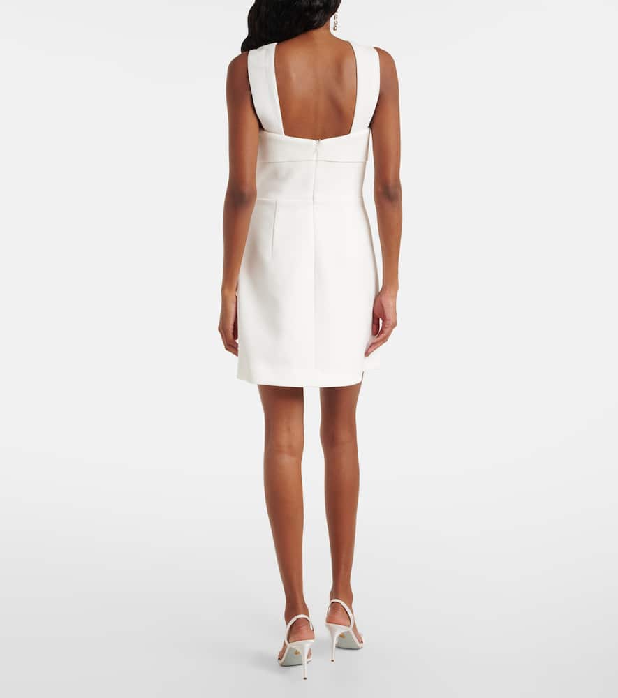 Rebecca Vallance Bonded Crepe Hermione Mini Dress In White