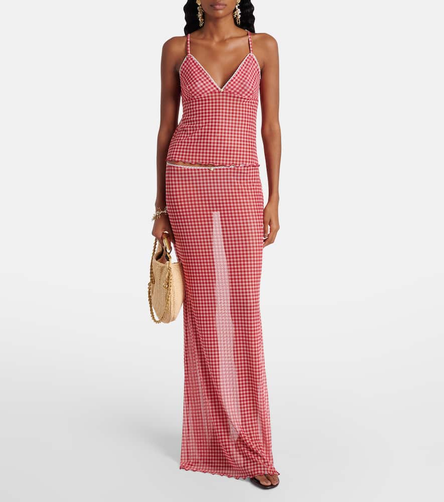 Bananhot Solay Gingham Tank Top In Pattern