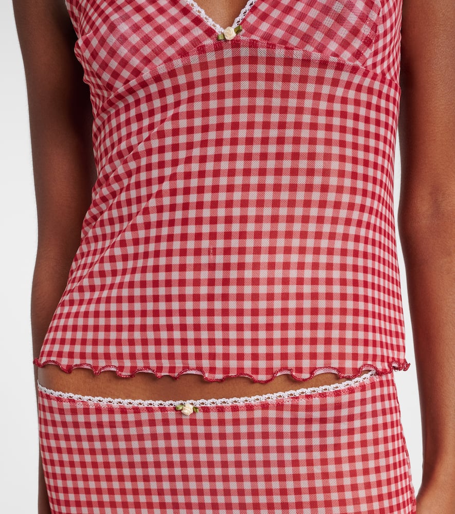 Bananhot Solay Gingham Tank Top In Pattern