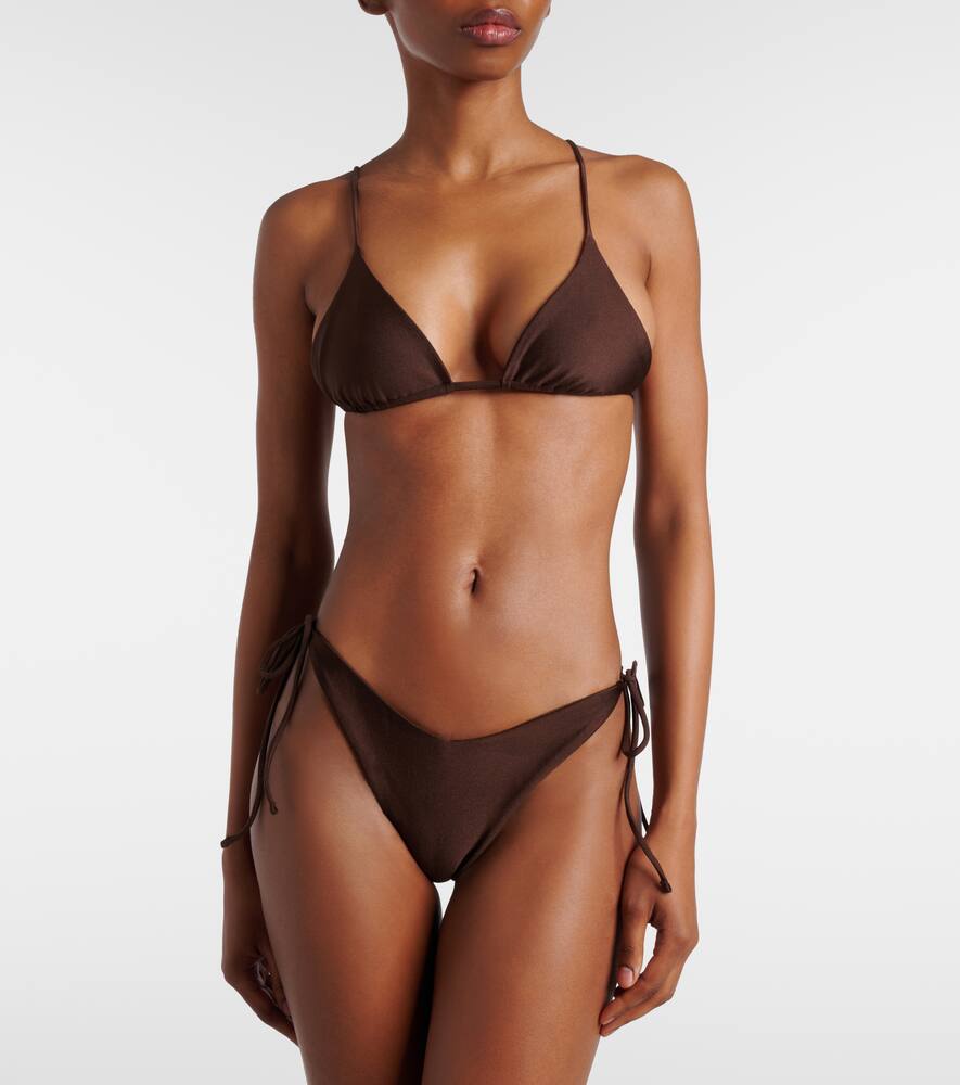 Jade Swim Via Bikini Top In Burgundy