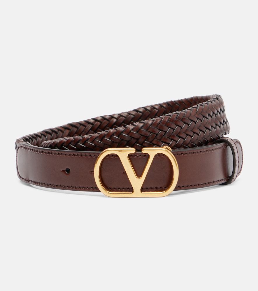 Valentino Garavani VLogo braided leather belt　ヴァレンティノ ガラヴァーニ Vロゴ 編み込みレザーベルト Valentino