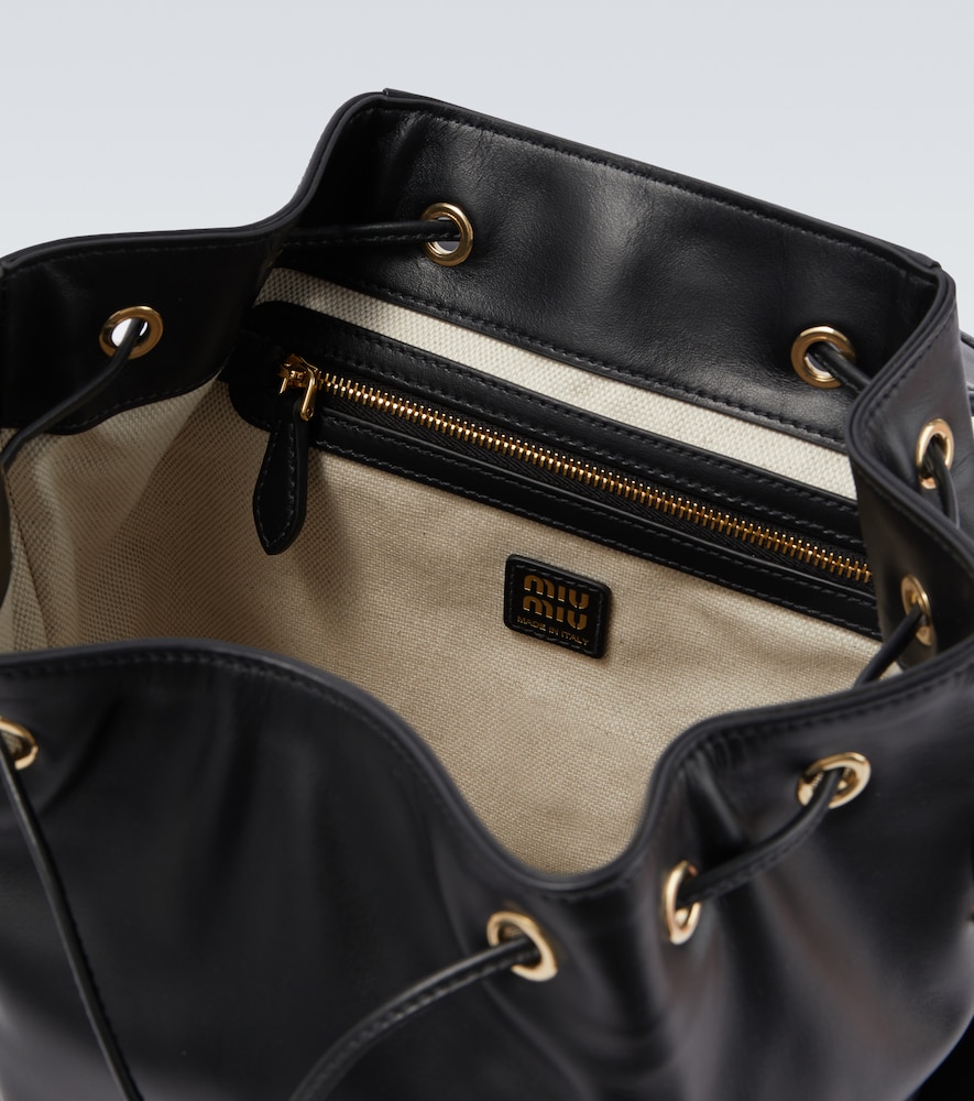  Miu Miu Miu Miu Leather Backpack 