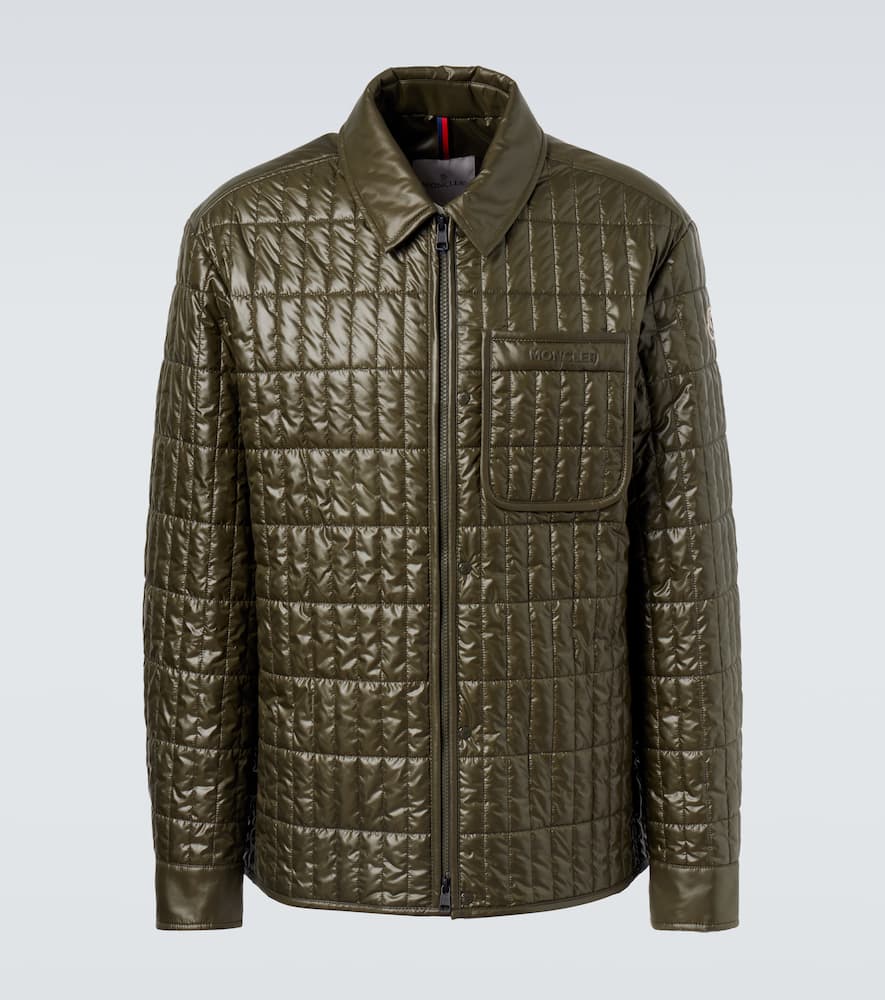 Moncler Madiere Rectangle Tech Casual Jacket In Green