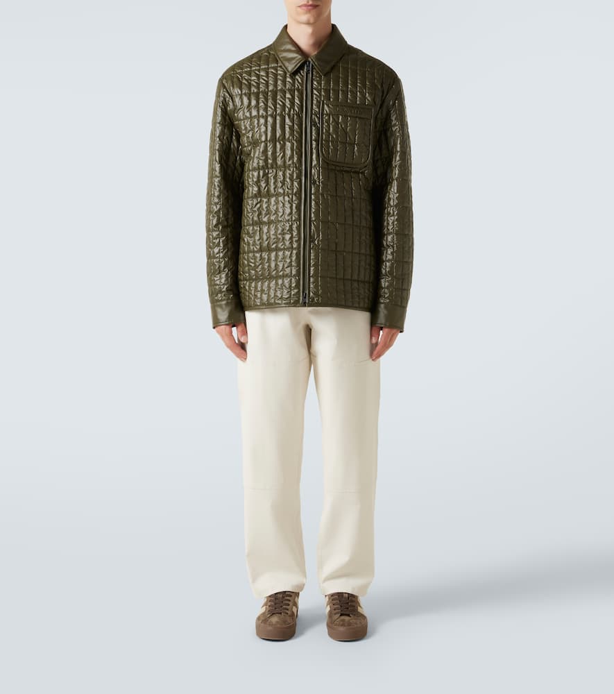 Moncler Madiere Rectangle Tech Casual Jacket In Green