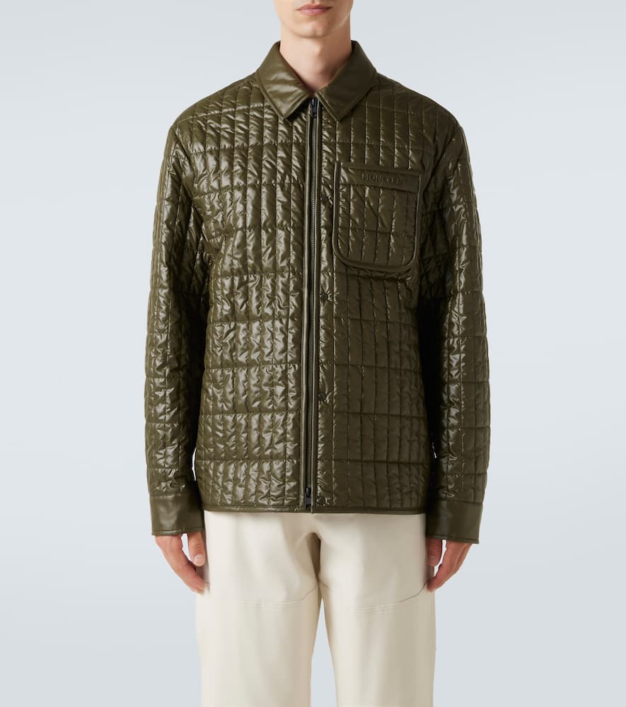 Moncler Madiere Rectangle Tech Casual Jacket In Green