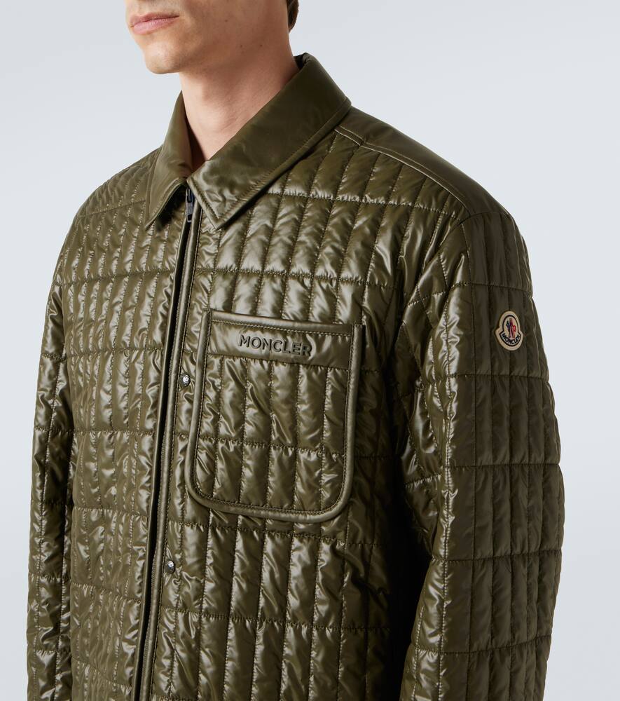 Moncler Madiere Rectangle Tech Casual Jacket In Green