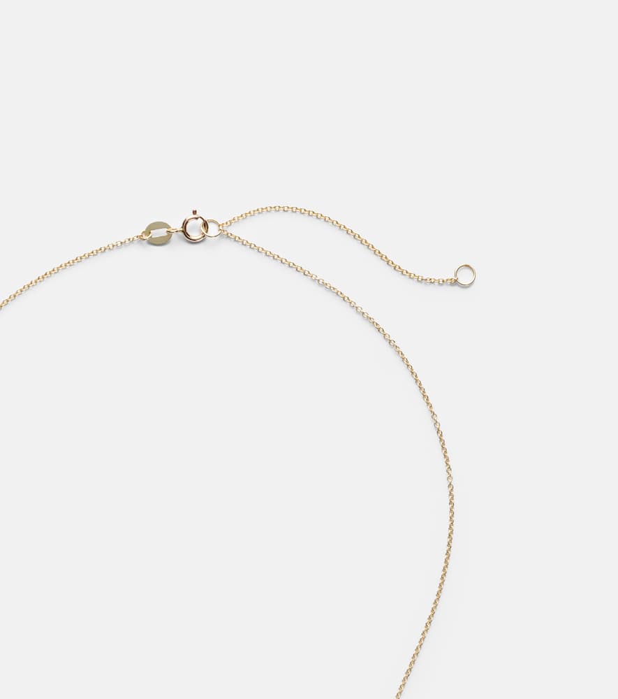Stone And Strand 10kt Gold Charm Necklace With Garnet In Gold