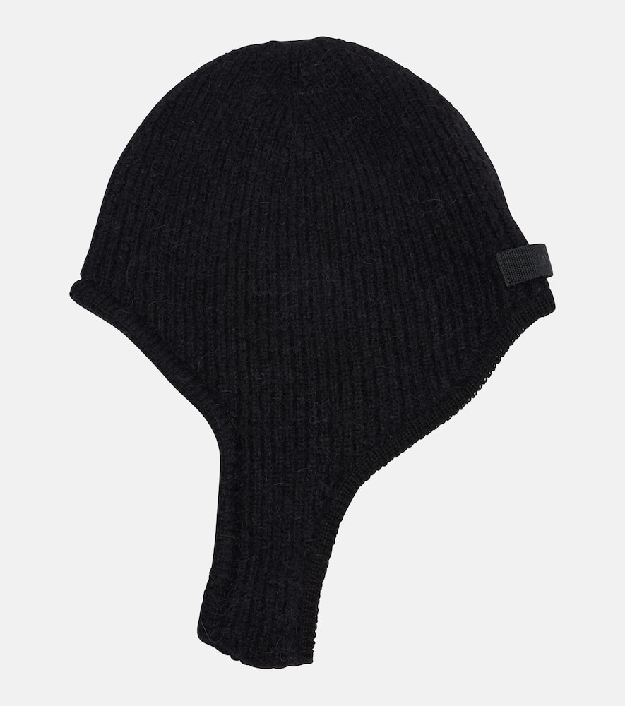 Jacquemus La Capuche Gros Grain Alpaca-blend Balaclava In Black