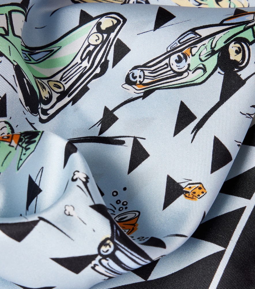 Prada Prada Bedrucktes Tuch Aus Seiden-twill 