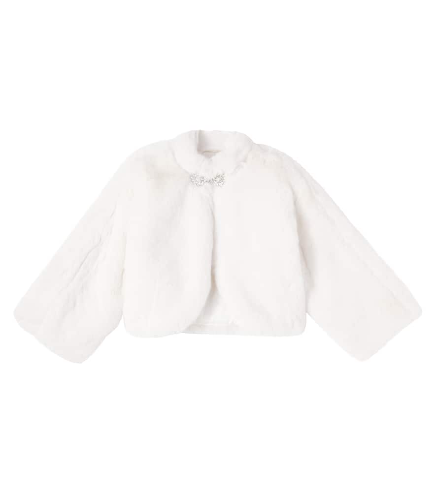 Tutu Du Monde Promenade Faux Fur Jacket In White