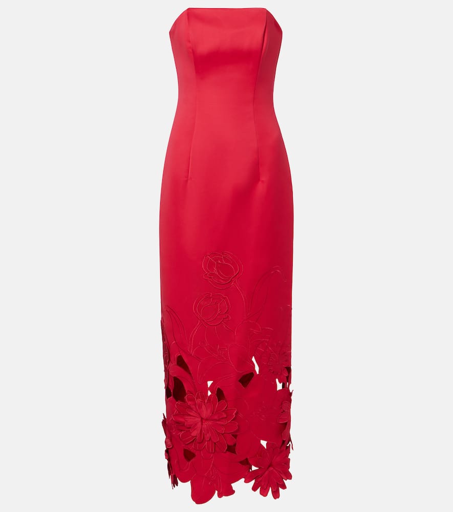Rayna floral-appliqué maxi dress